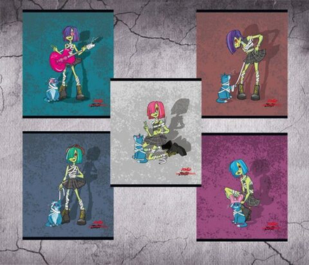 Тетрадь А5 48л кл. ПЗБМ "Зомби-девчонки" твин.лак, белизна 100%*