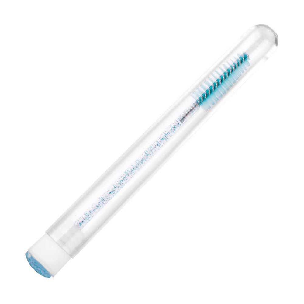 Щеточка для бровей и ресниц в колбе, 1 шт, цвет бирюзовый