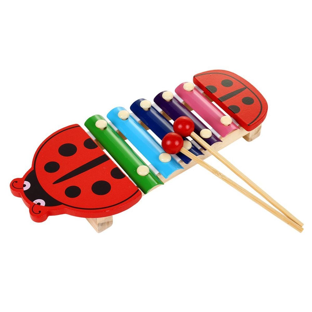 Металлофон деревянный животные 8 звуков, C-41927
