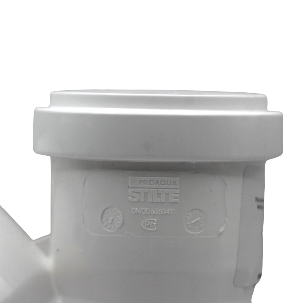 Тройник канализационный PRO AQUA STILTE 50x50/45°
