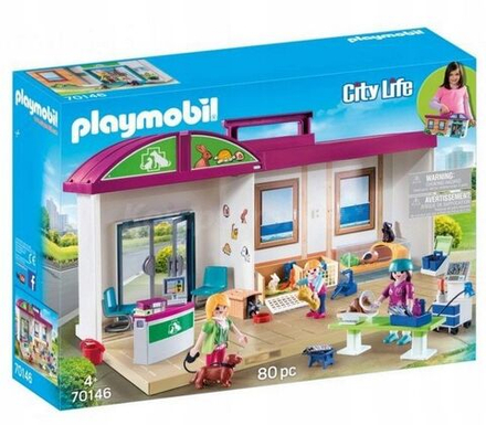 Конструктор Playmobil City life 70146 Клиника для животных