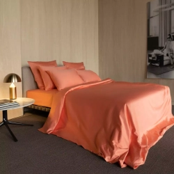 Простыня на резинке 140x200x30 Mollen розово-коралловая