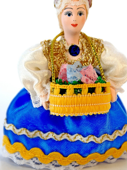 Кукла-подвеска сувенирная Цветочница