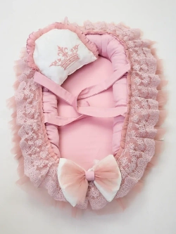 Кокон гнездышко для новорожденного с подушечкой