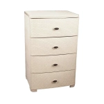 Комод широкий Плетенка 4-х секц. (слон.кость/бежевый)