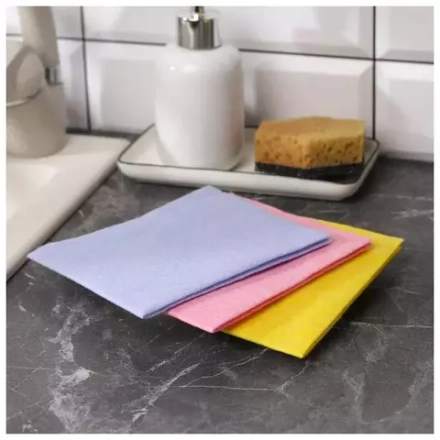 Салфетка  ЖУ-ЖУ вискоза 25*30см 5шт цвет микс
