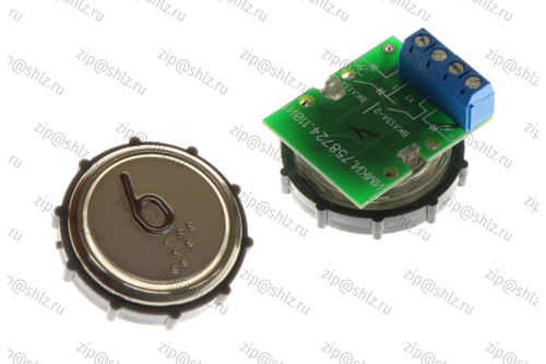 Кнопка (кнопочный модуль) ВКЛ13А-2-4П "6 этаж", круглая, красная подсветка, с кодом Брайля