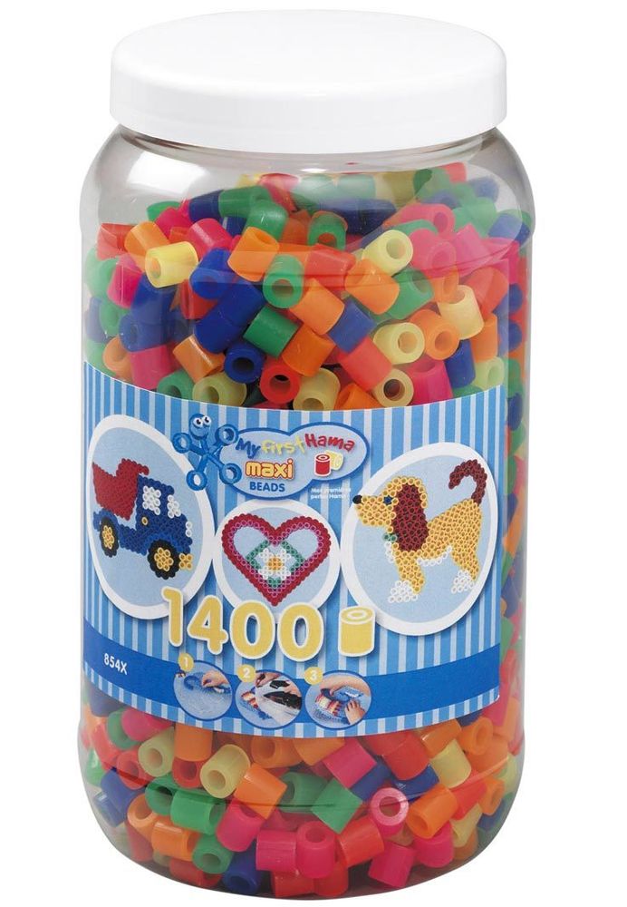 Hama Бусинки для термомозаики MAXI микс, 1400 шт (8542)