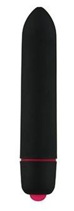 Черная компактная вибропуля Univibe - 9 см.