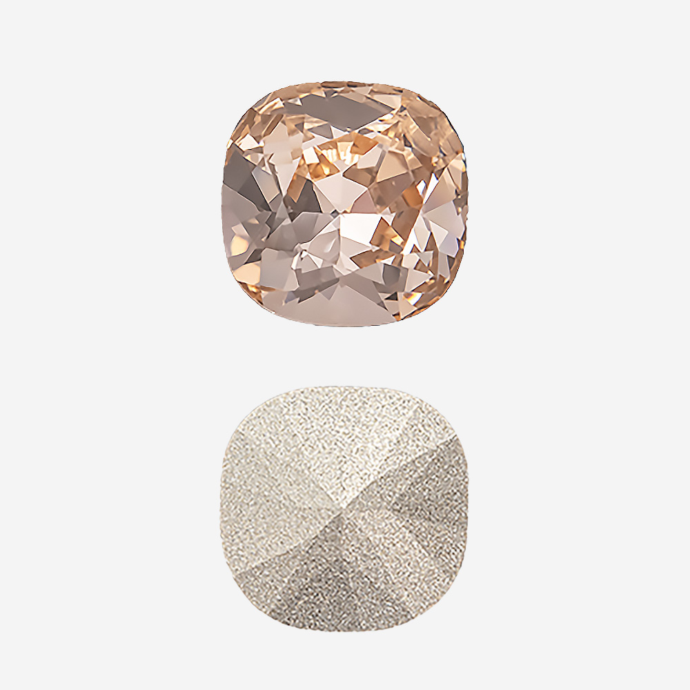 Кристалл Кушон (Сushion), оттенок "Светло-персиковый"/"Light Peach", 12мм
