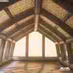 Пневмокаркасная всесезонная палатка «Универсал» 4×2,5×2,5 м — из ПВХ, оранжевая