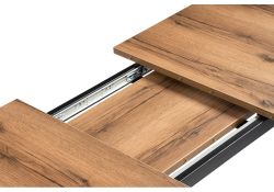 Стол раскладной Колон Лофт 120(160)х75х75 25 мм дуб делано темный / матовый черный