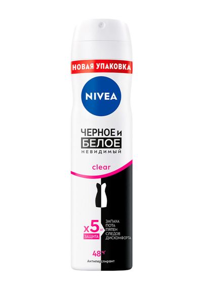 Antipersperant \ Антиперсперант \ Antiperspirant   Нивея дезодорант-спрей Невидимая защита для черного и белого Клеа 150мл