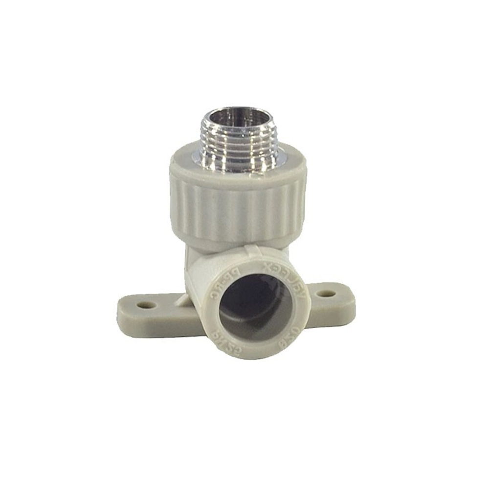 Угольник для смесителя НР Valfex, DN 20, PN 25, G-1/2'', НР, серый