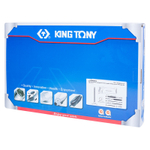 KING TONY (9-90408TQ) Набор напильников, рулетка, линейка и ножовка, ложемент, 8 предметов