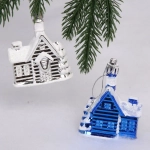 Ёлочные игрушки «Альпийский домик» 8,5см микс цветов (набор 2шт)