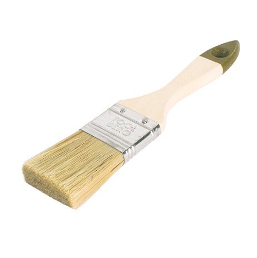 Кисть плоская Микс  -  Стандарт  38мм / смесь.щет, дер.руч. TOOLBERG  (Лакра) 0111212