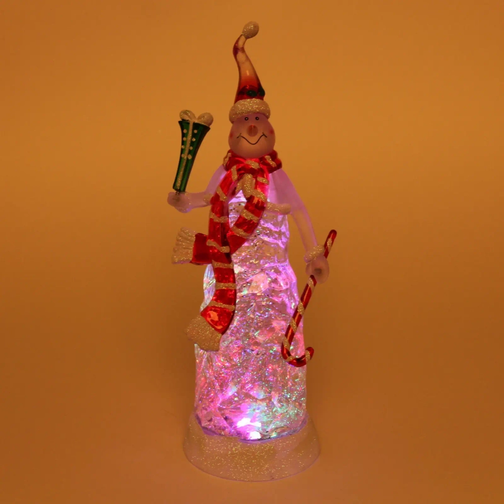 Сувенир с подсветкой «Сказочный снеговик» 10*9,6*29 см