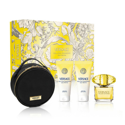 Versace Yellow Diamond EDT 90 ml + SG 100 ml + BL 100 ml + Cosmetic bag (woman) 1 pcs