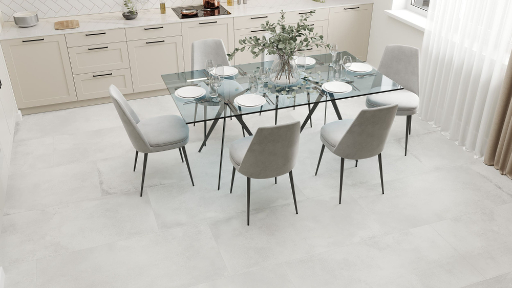 NT Ceramic Cemento Bianco 60x60