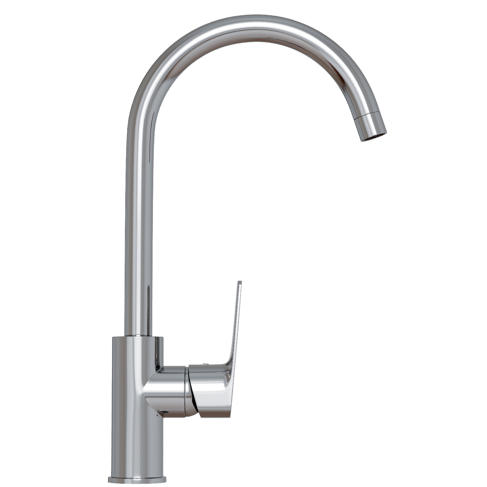 Смеситель для кухни 35k MIXLINE ML15-031 высокий излив б/отв боковая п/гайку (без подводки)