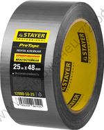 STAYER 48 мм, 25 м, серебристая, Армированная лента, PROFESSIONAL (12080-50-25)