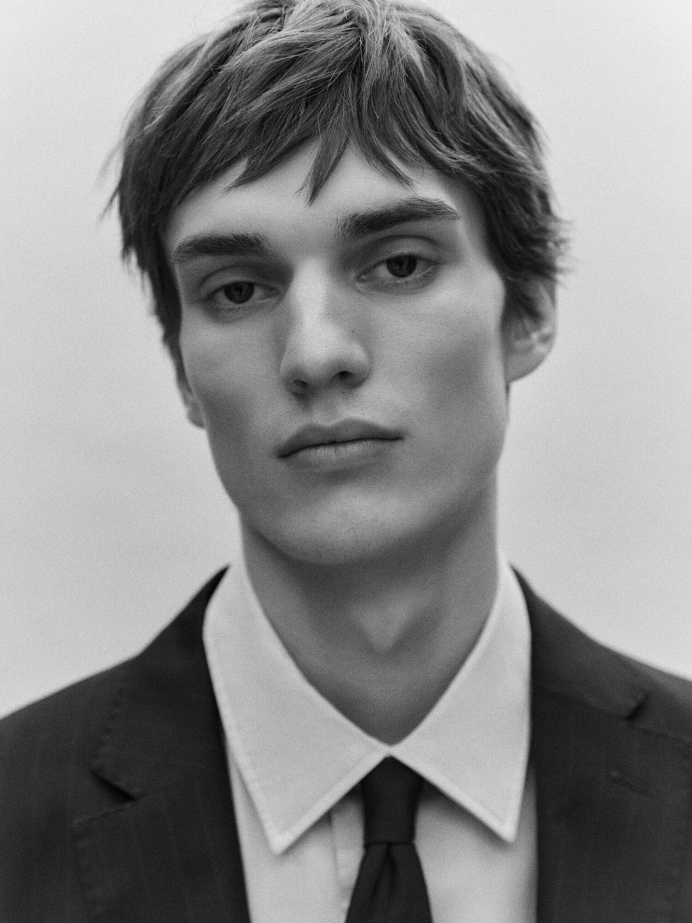 Massimo Dutti Галстук из хлопково-шелкового твила, черный