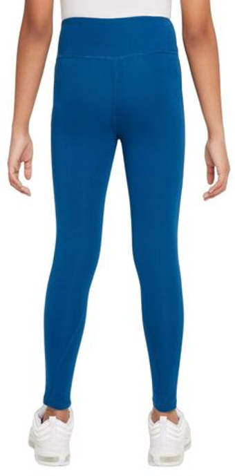 Штаны для девочки теннисные Nike Kids Sportswear Favorites High-Waist Leggings - небесный
