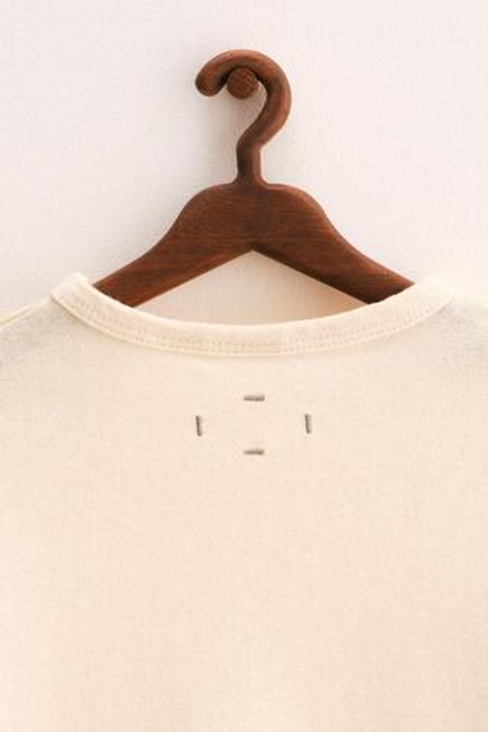 ZARA TIMELESS - ОДНОТОННАЯ ХЛОПКОВАЯ ФУТБОЛКА, ЭКРЮ