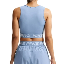 Топ теннисный Nike Pro Dri-Fit Cropped - work blue/white