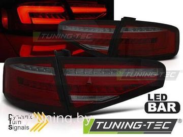 Задние фонари LED BAR TAIL LIGHTS RED SMOKE SEQ для AUDI A4 B8 12-15 СЕДАН OEM BULB