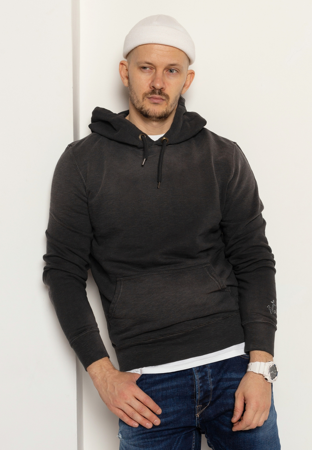 Худи Bowery NYC однотонное Spray Pirate Black
