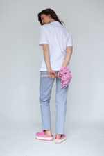 Блуза женская м645 toray стретч белый