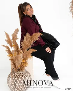 Костюм 17-229-чёрный-марсала Minova