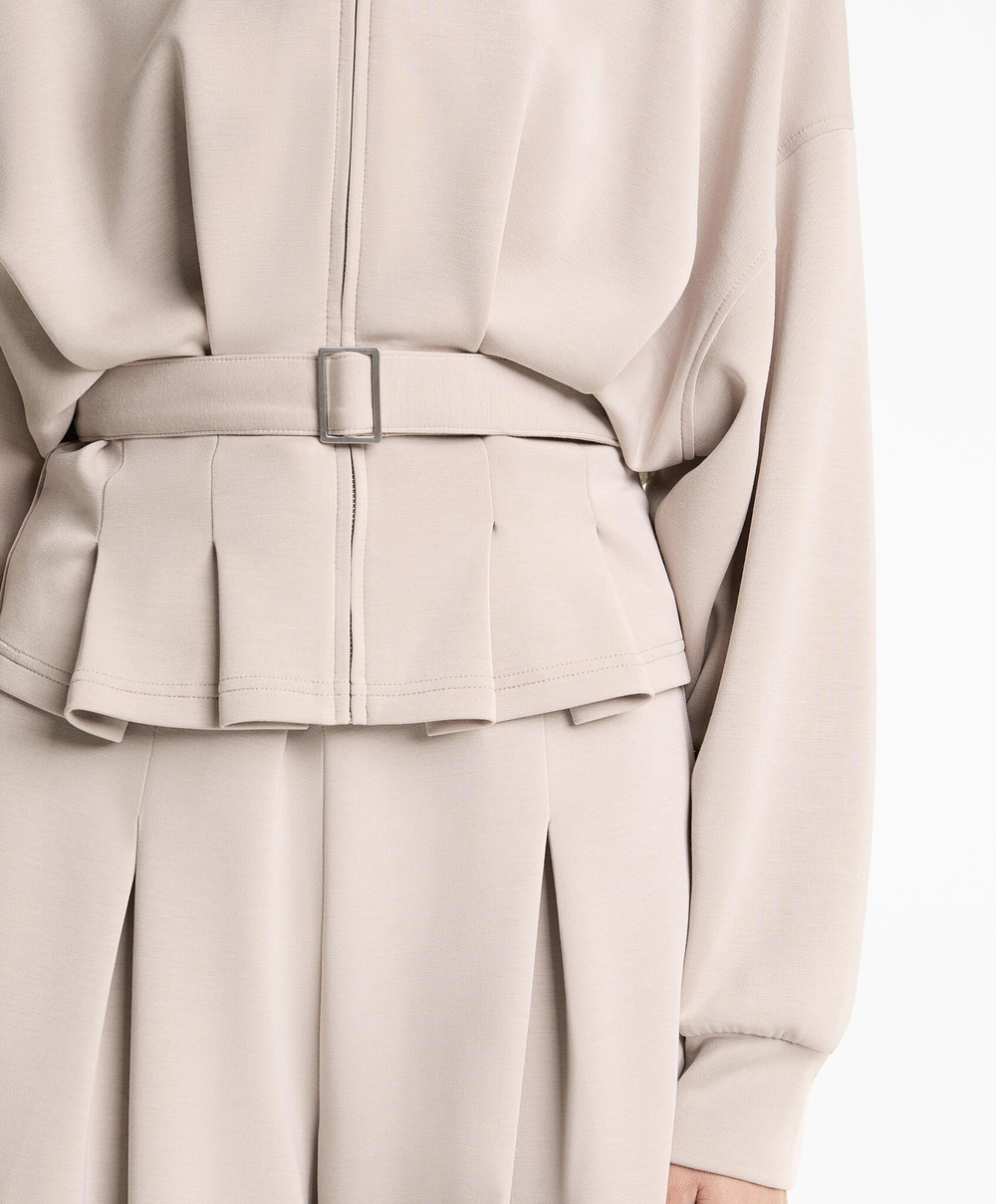 Oysho Мягкая куртка с поясом, темно-серый