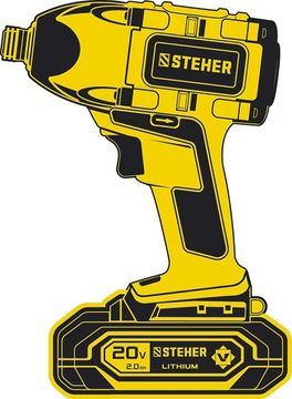 Винтоверт бесщеточный  STEHER CSB-300-2, 2 АКБ, 20 В, кейс