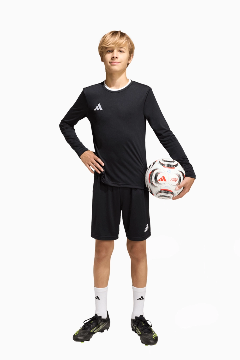 Футболка с длинными рукавами adidas Entrada 26 Детская - черный