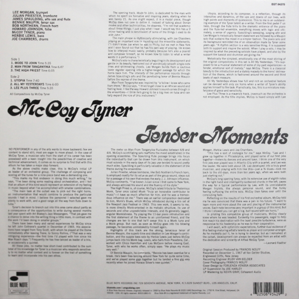 McCoy Tyner / Tender Moments (LP)