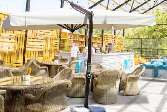 Зонт профессиональный Banana 3х4 м, коричневый, бежевый