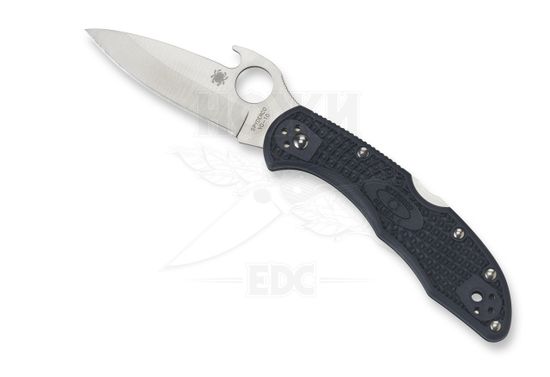Складной нож Spyderco Delica Wave C11PGYW c клинком из стали VG-10, рукоять FRN