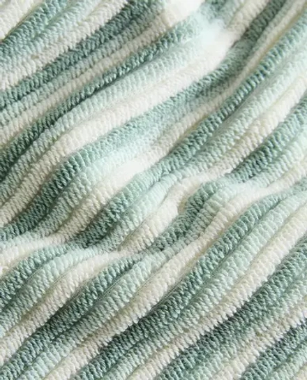 ZARA HOME БАННОЕ ПОЛОТЕНЦЕ ИЗ РЕЛЬЕФНОЙ ТКАНИ В РАЗНОЦВЕТНУЮ ПОЛОСКУ, ЭКРЮ/ЗЕЛЕНЫЙ