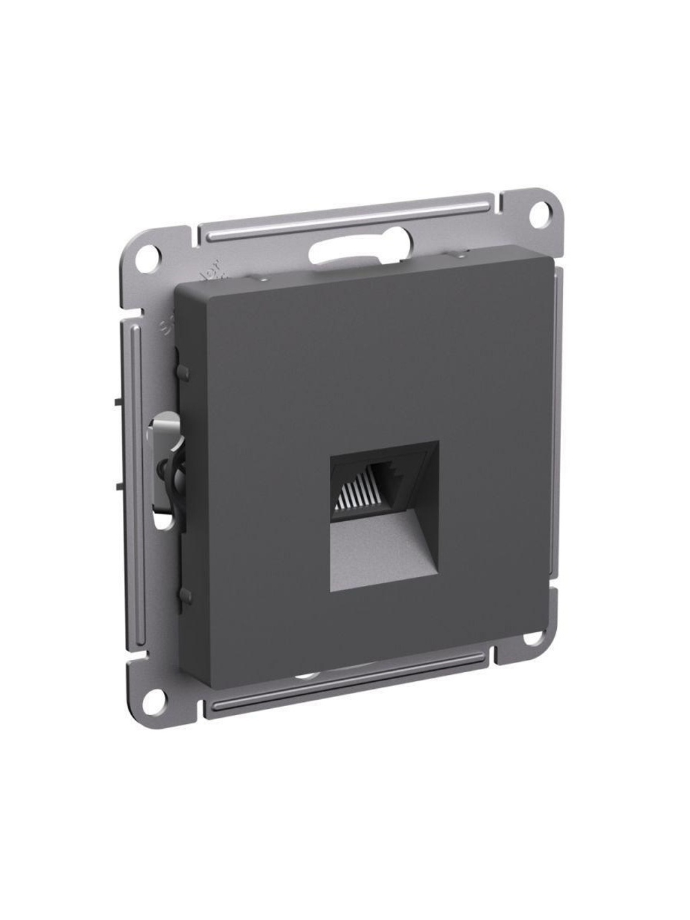 Розетка компьютерная AtlasDesign RJ45 кат.5E механизм базальт SE ATN001483