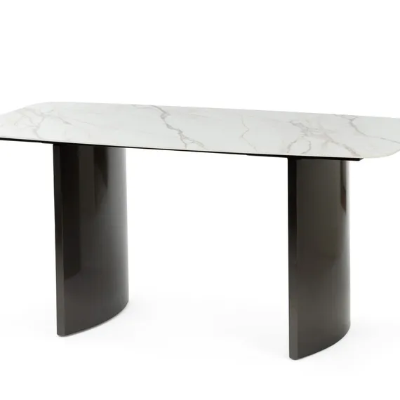 Обеденный стол Geometry 160х80 см, белая керамика