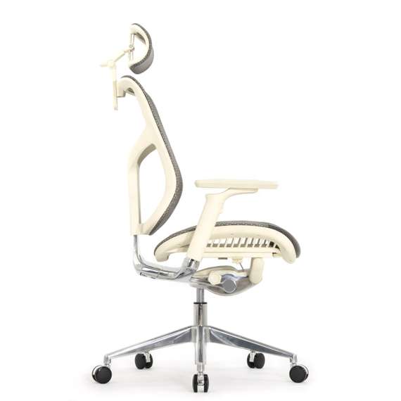 Кресло EXPERT 2 STAR HSTM 01-G (подлокотник 6D(360), подголовник 5D, сетка серая / каркас светлый)