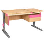 Растущая парта Дэми СУТ 25 с навесной тумбой (1200×610 мм)