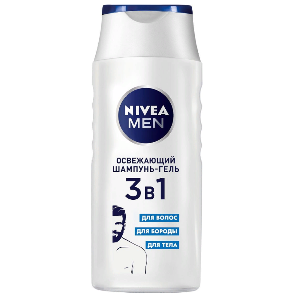 Nivea Men Шампунь-гель 3 в 1  Освежающий 3 в 1, 250 мл