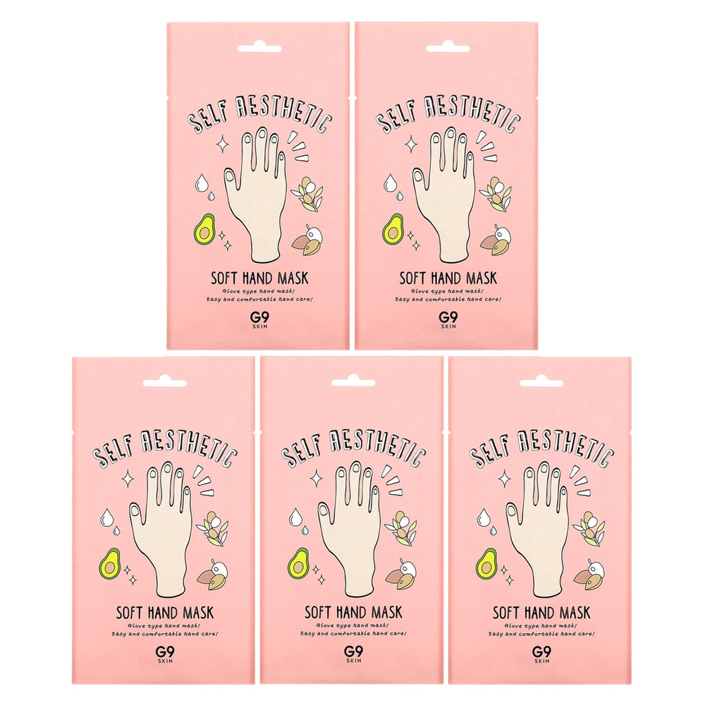 G9skin, Self Aesthetic, смягчающая маска для рук, 5 шт., 10 мл (0,33 жидк. унции)