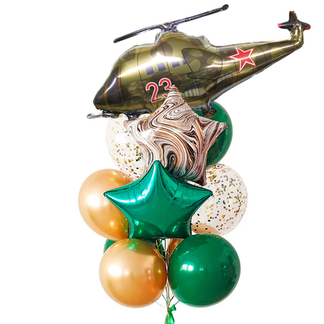 Букет из воздушных шаров "Вертолет Ми-24"