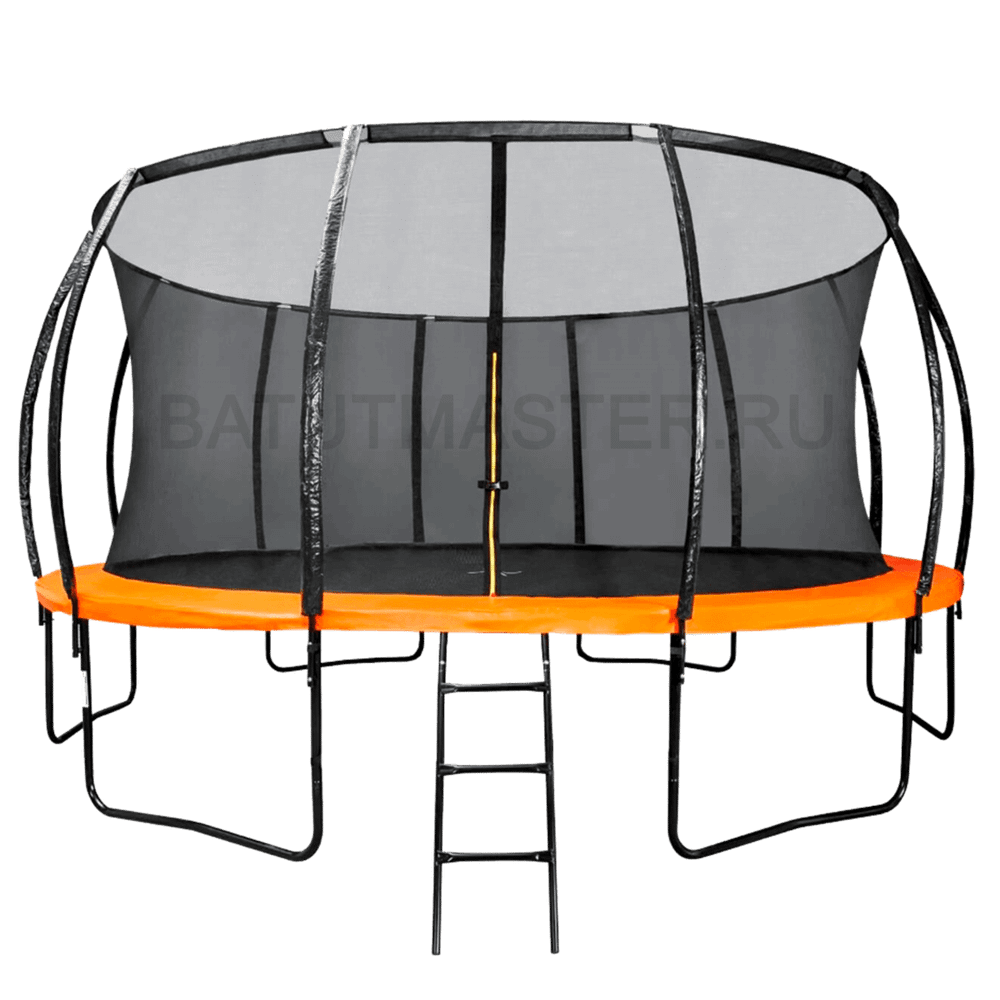 Батут с сеткой и лестницей, диаметр 8 фт