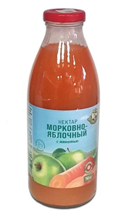 Нектар Морковно-яблочный с мякотью 750мл. Хозяин барин